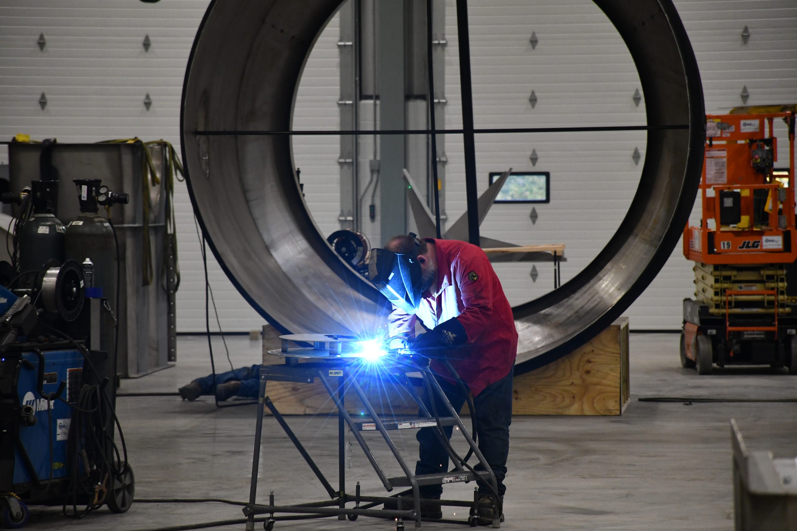 Welding a fabrication