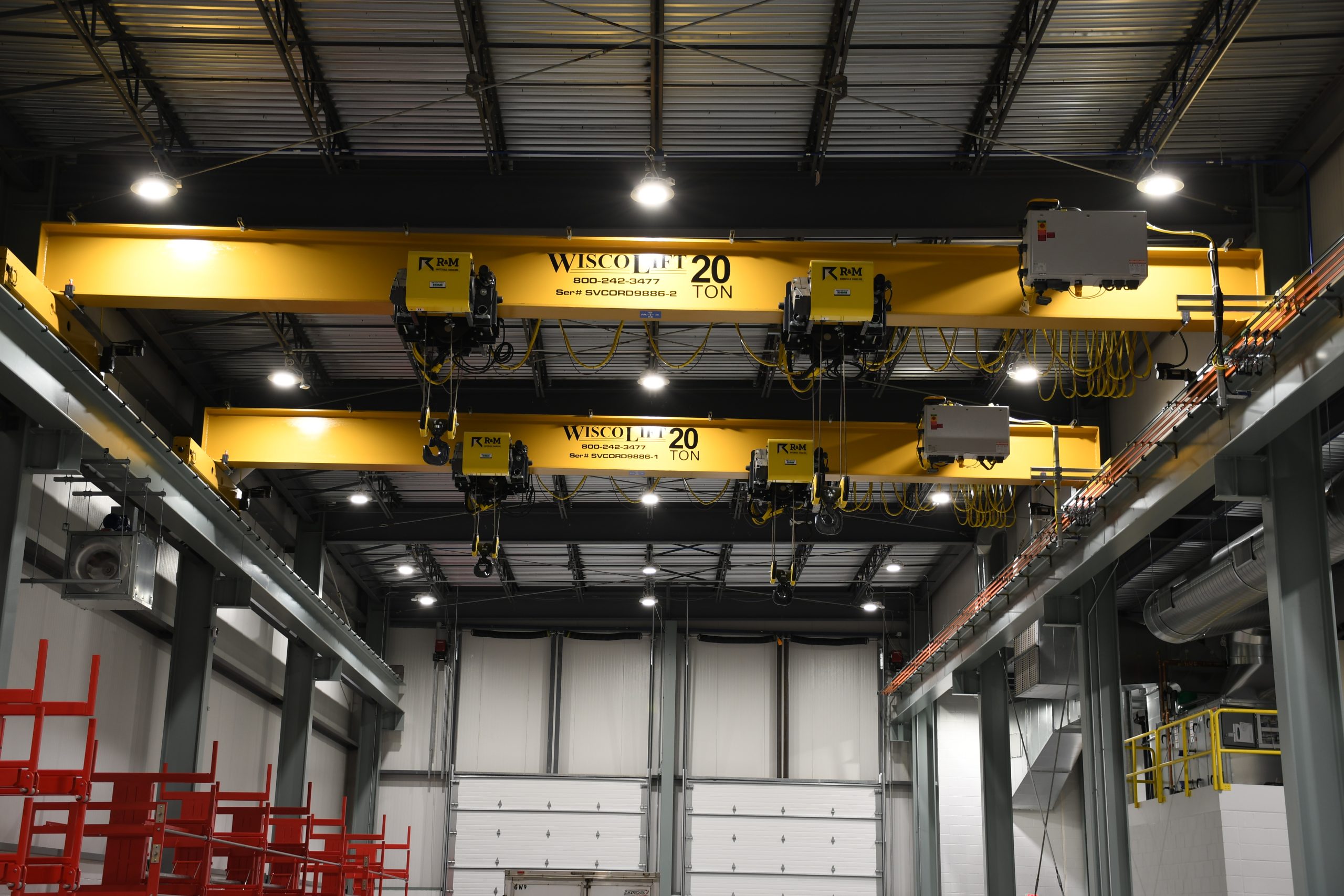 heavy fabrication twin 20 ton cranes