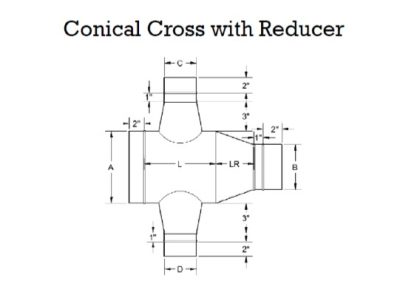 Conical Cross with Reducer