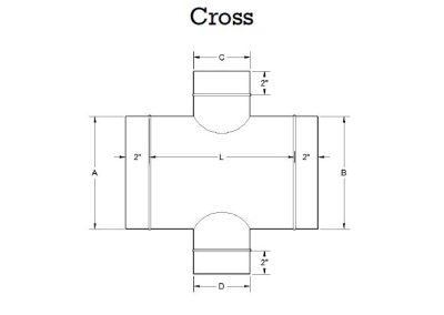 Ductwork Cross Fitting